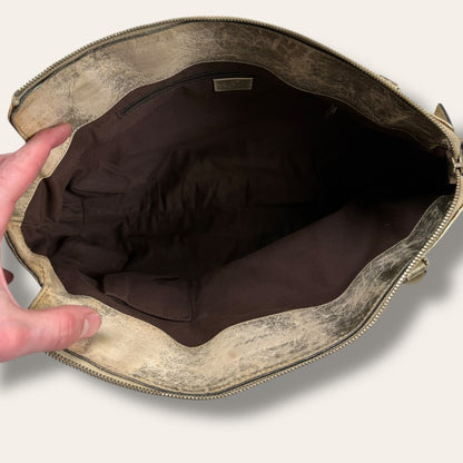 Gucci canvas handbag beige/gold