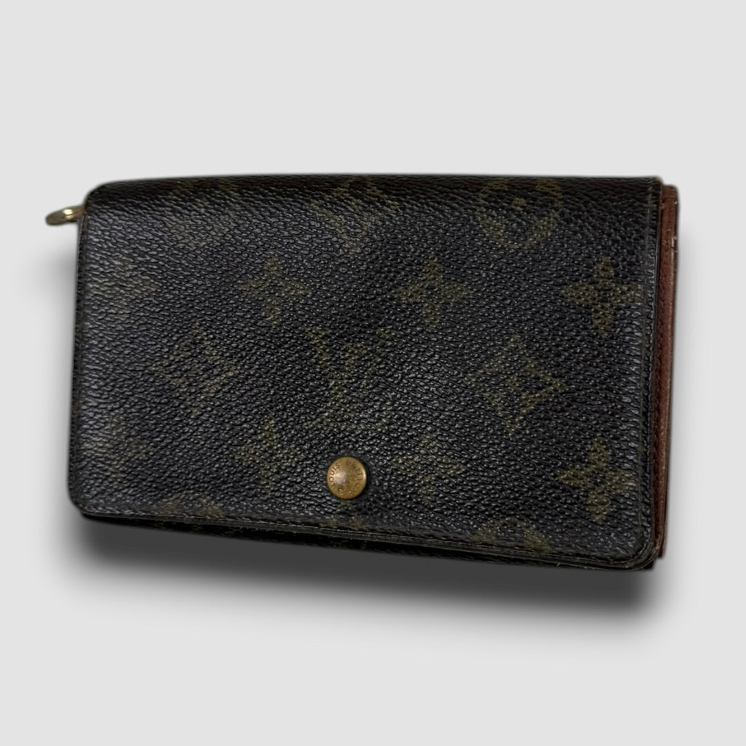 Louis Vuitton zip wallet brown