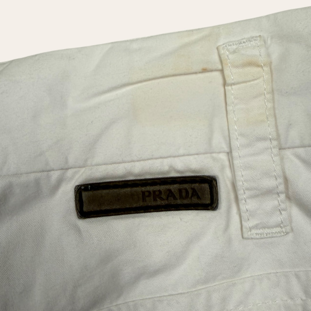 Prada brown tab shorts - medium