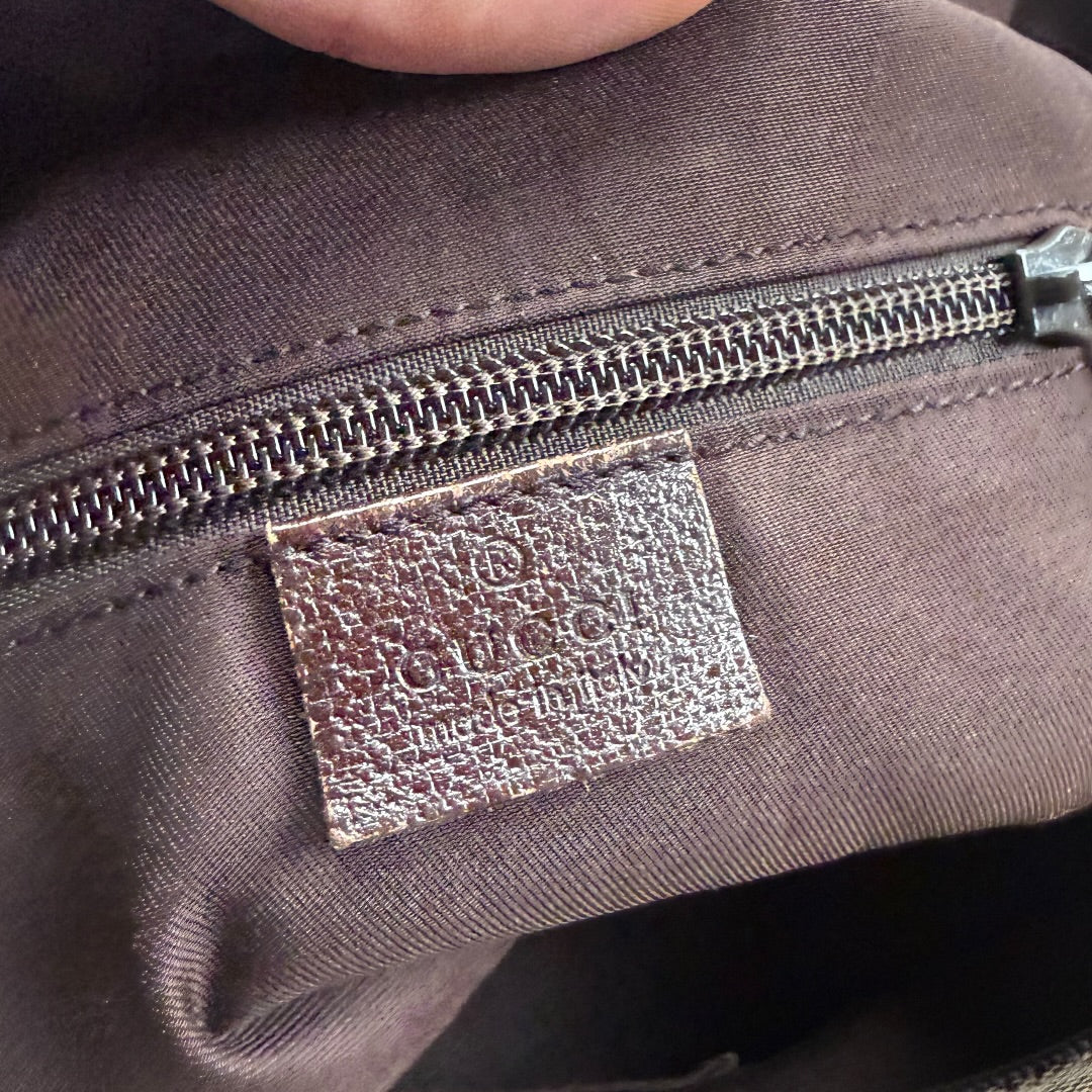 Gucci gg canvas web tote bag