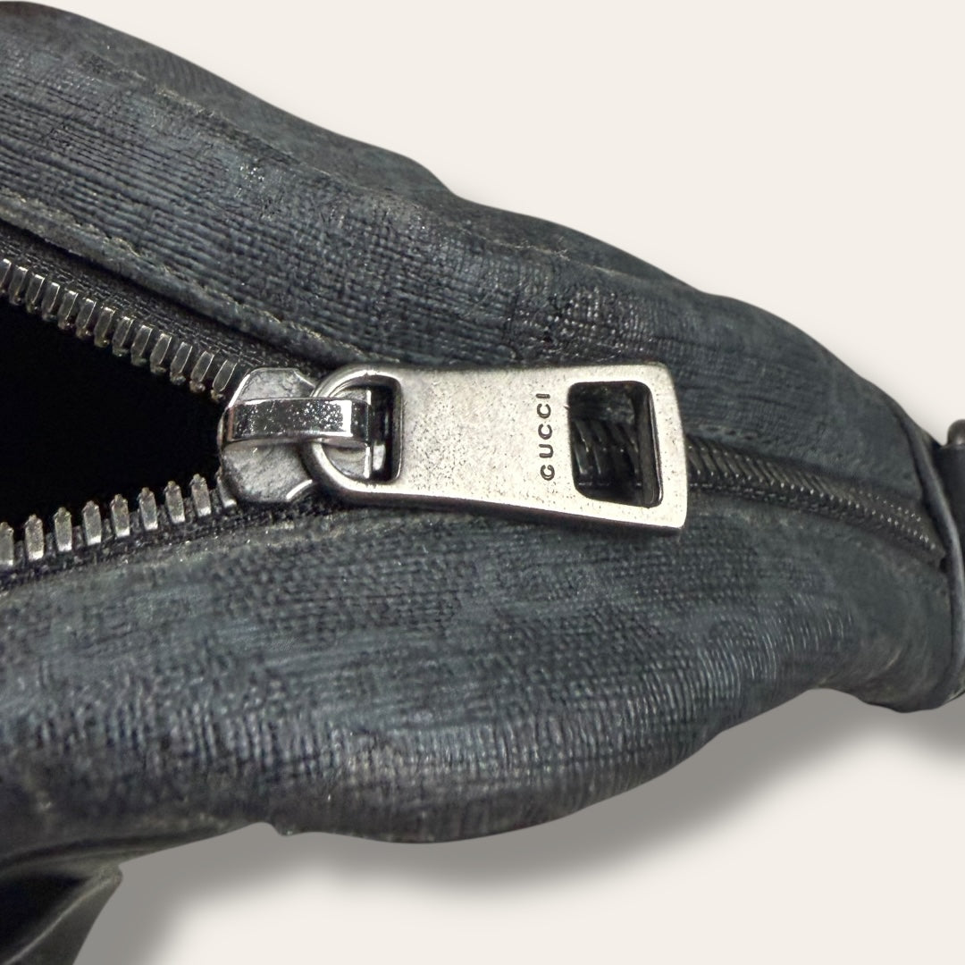 Gucci canvas black grey business bag