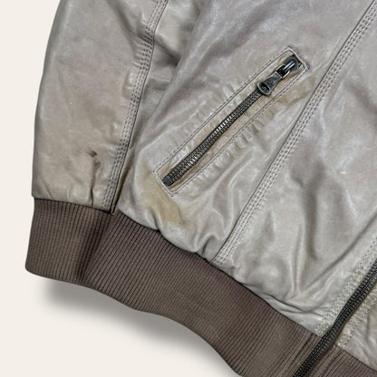 Dolce & Gabbana leather jacket beige - Medium