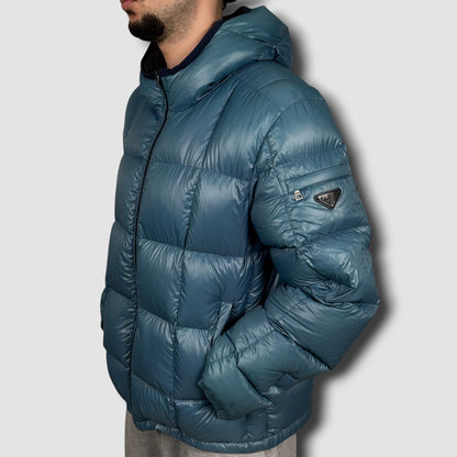 Prada down puffer jacket blue 2012 - Large