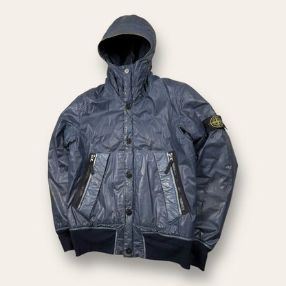 Stone Island Mussola gommata winter jacket blue - Small