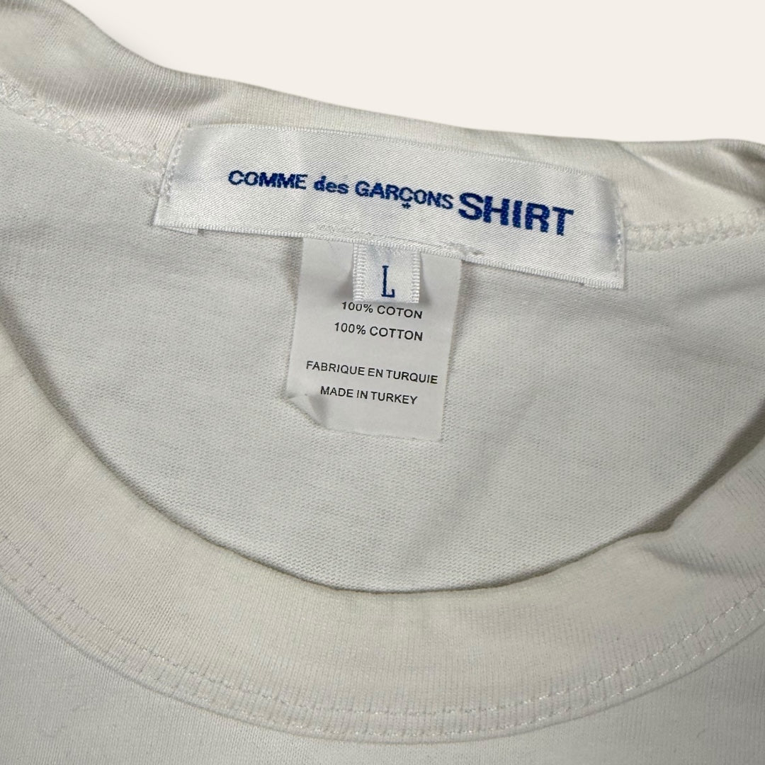 Cdg tee white/black - Large