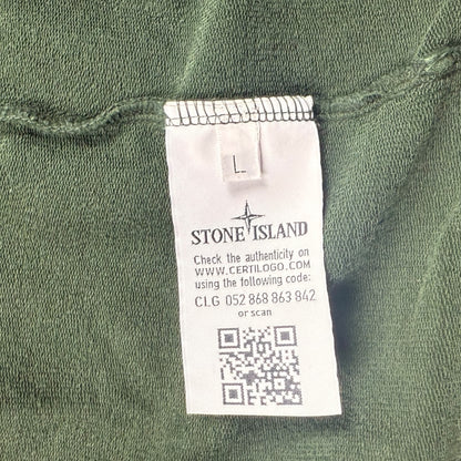Stone Island zip-up hoodie dark green - Large