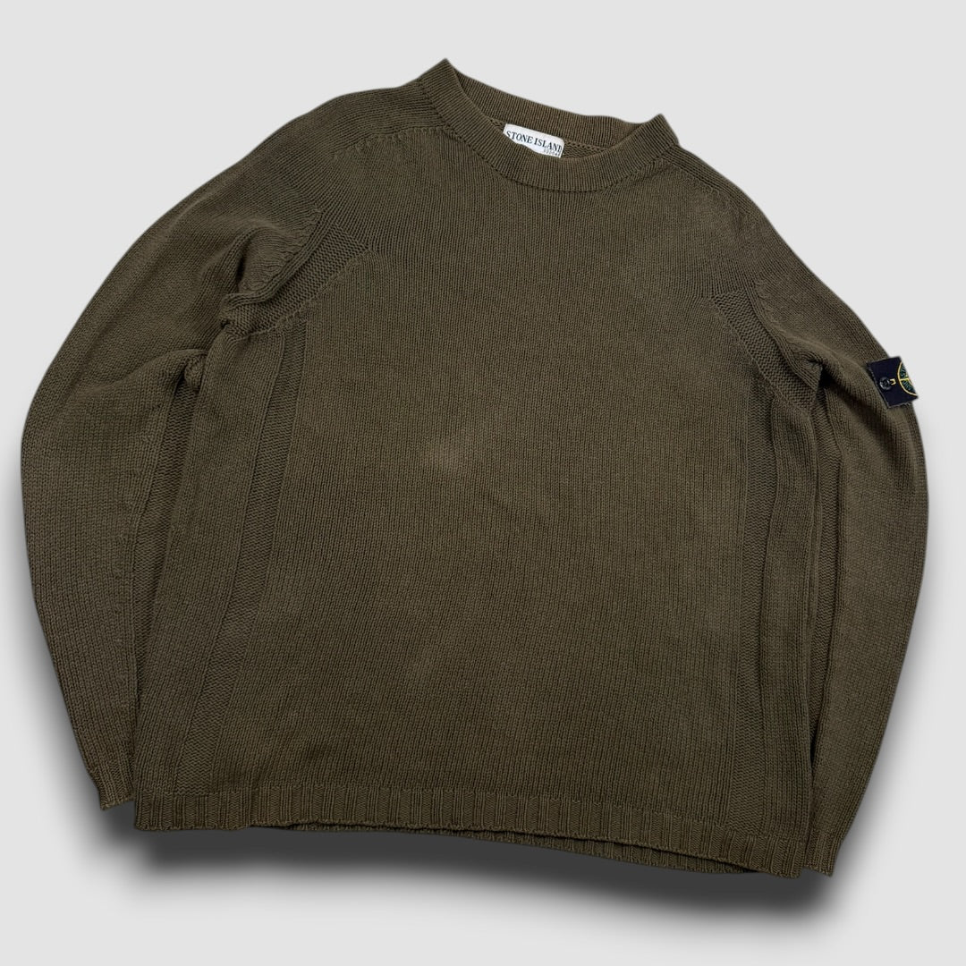 Stone Island knitted sweater khaki - Large