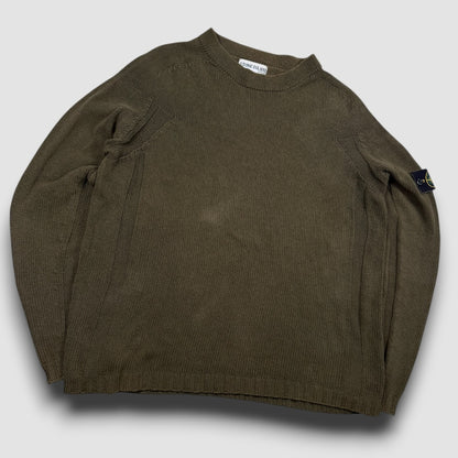 Stone Island knitted sweater khaki - Large