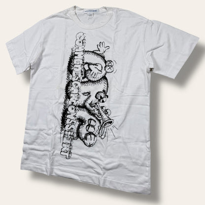 Cdg tee white/black - Large