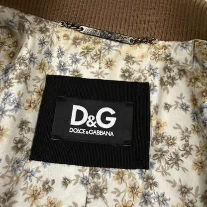 Dolce & Gabbana leather jacket beige - Medium