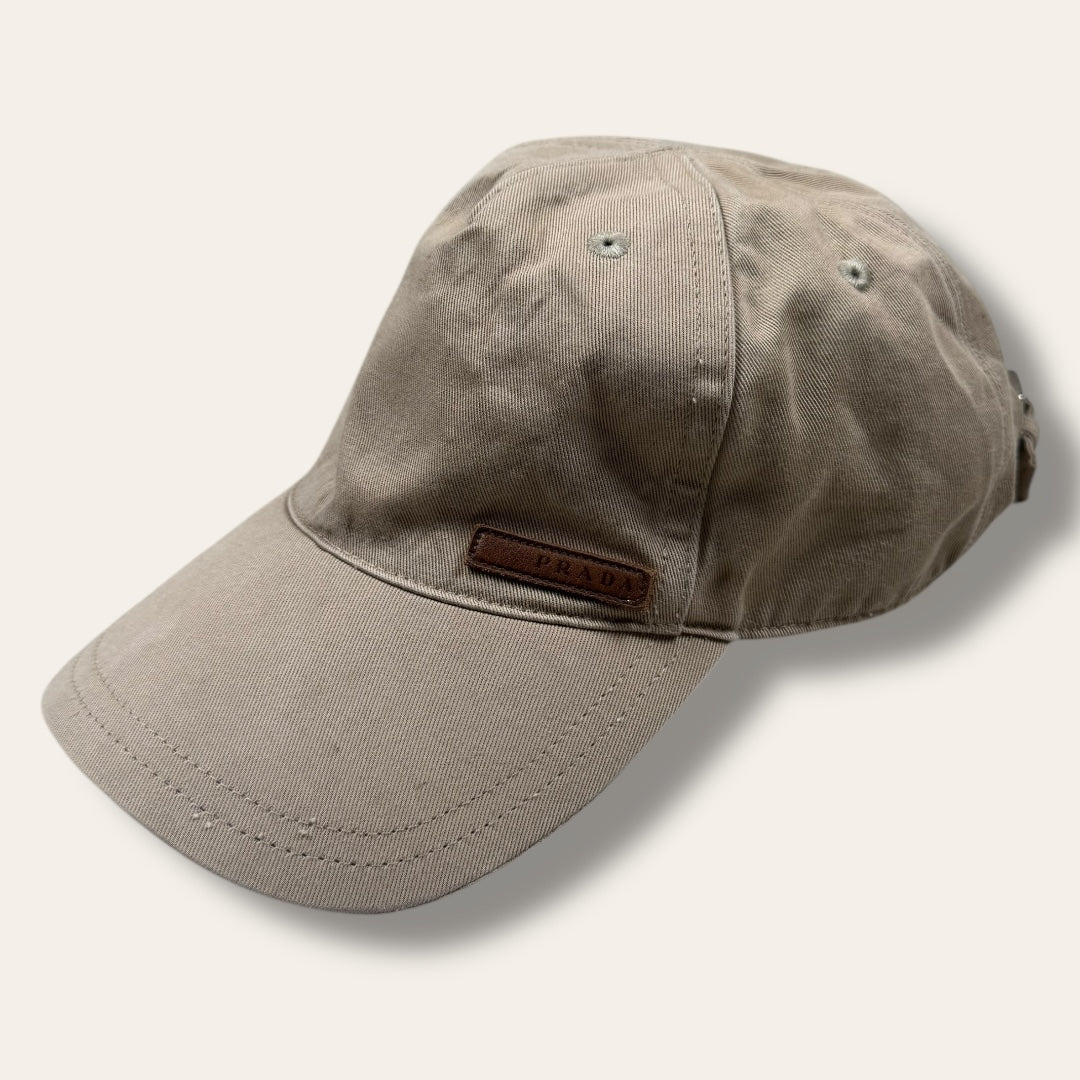 Prada brown logo cap - Large