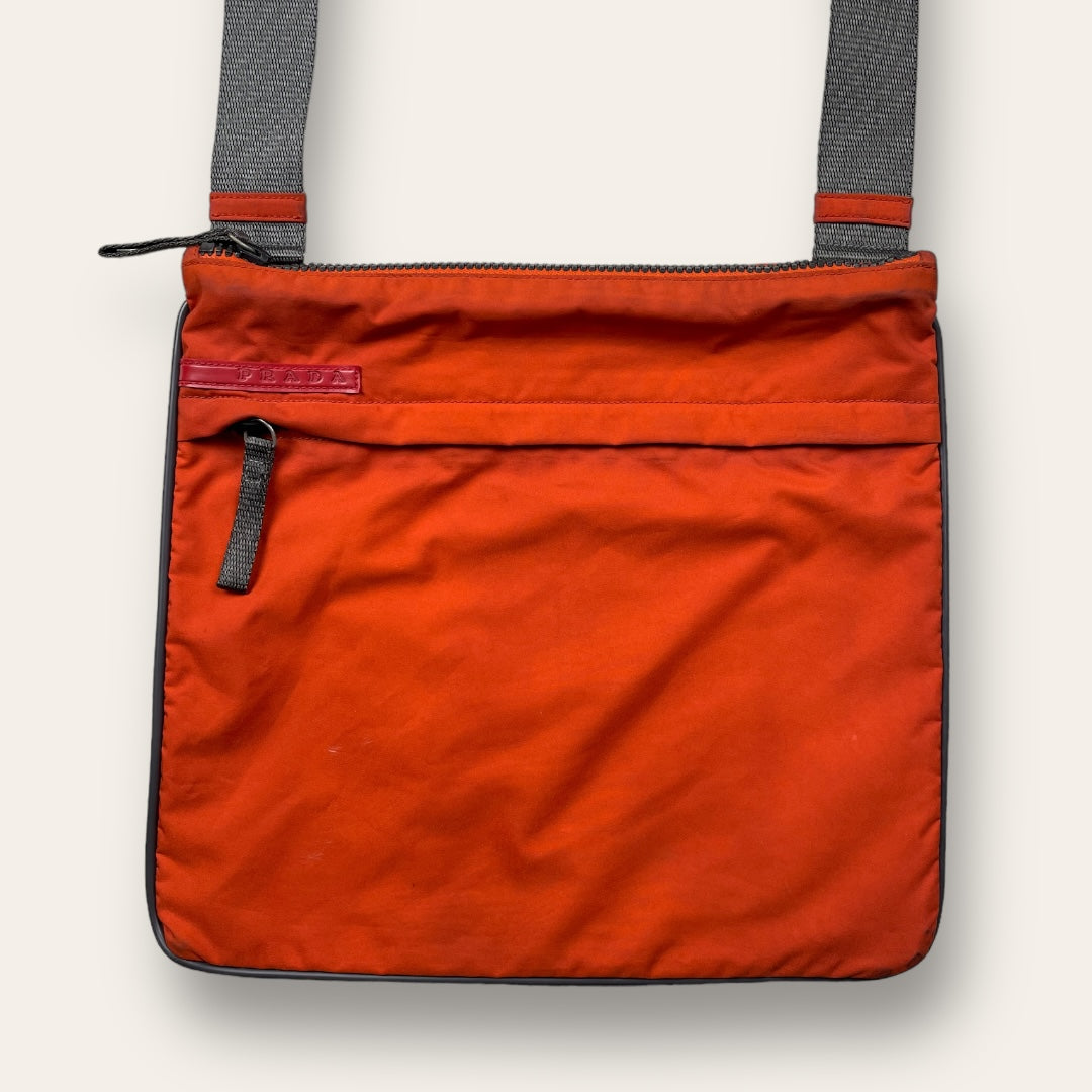 Prada sport shoulder bag orange