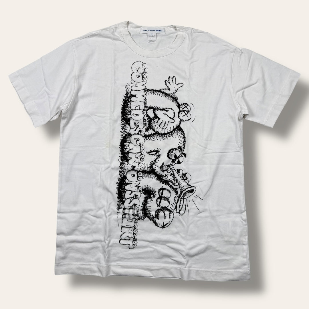 Cdg tee white/black - Large