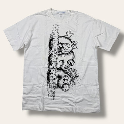 Cdg tee white/black - Large