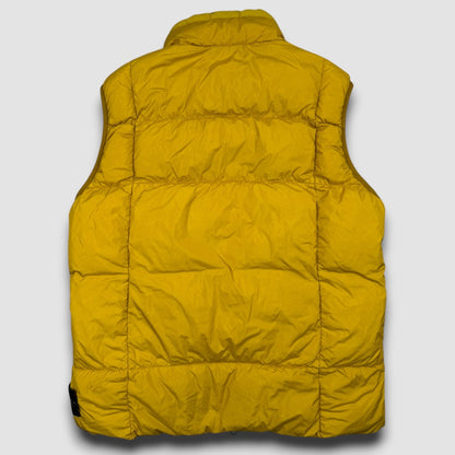 Stone Island garment Dyed Crinkle reps NY down Gilet yellow - extra large