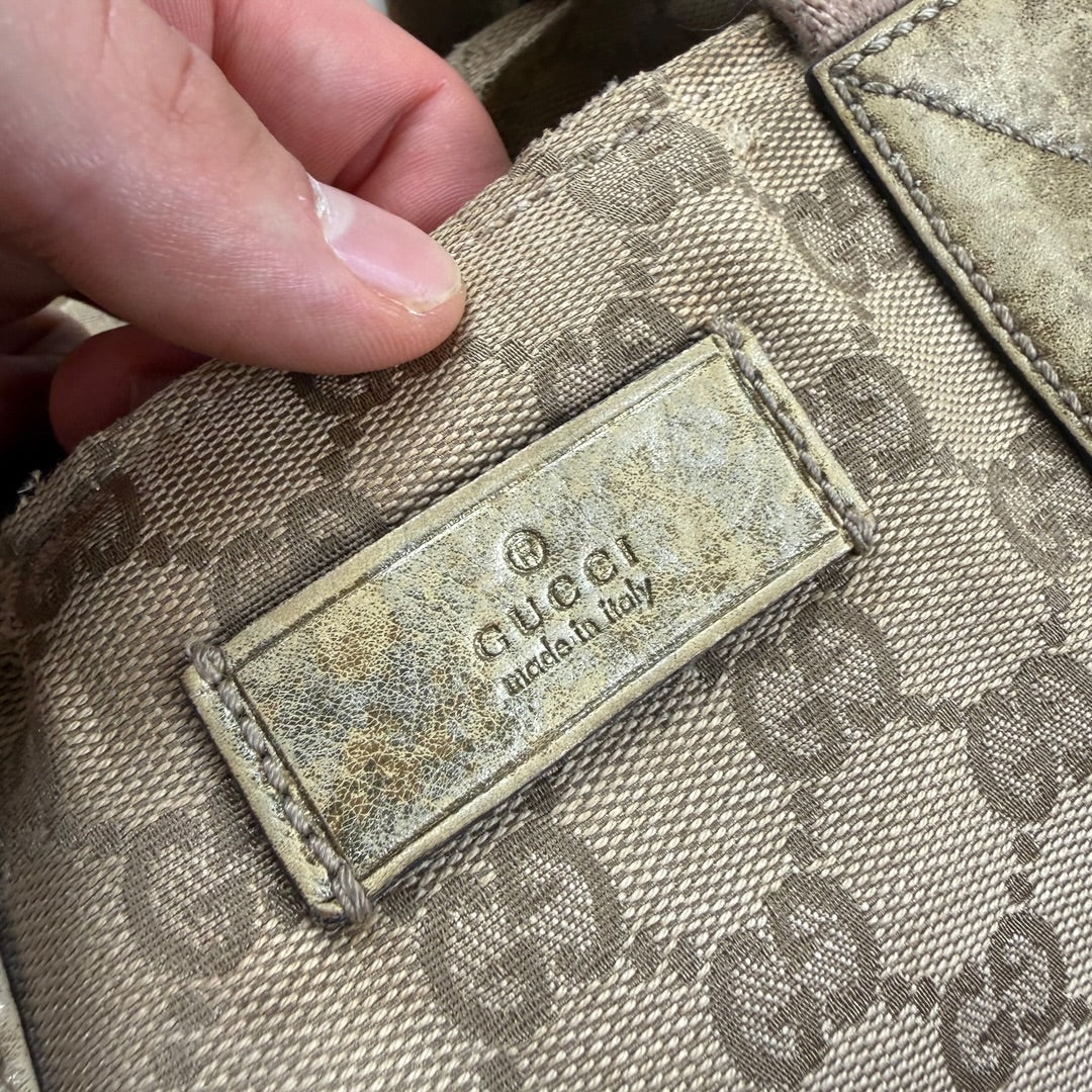 Gucci vintage GG Canvas Web/Sherry Line Tote
