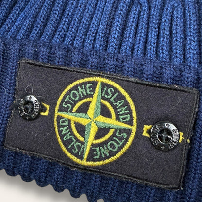 Stone Island badge beanie navy