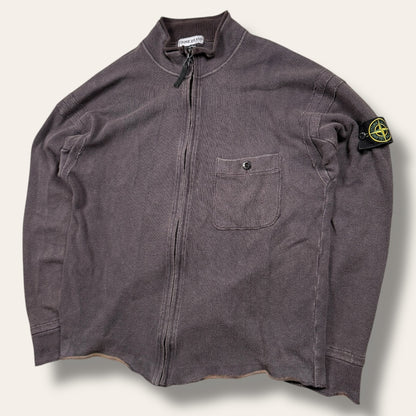 Stone Island zip-up vest brown - Large