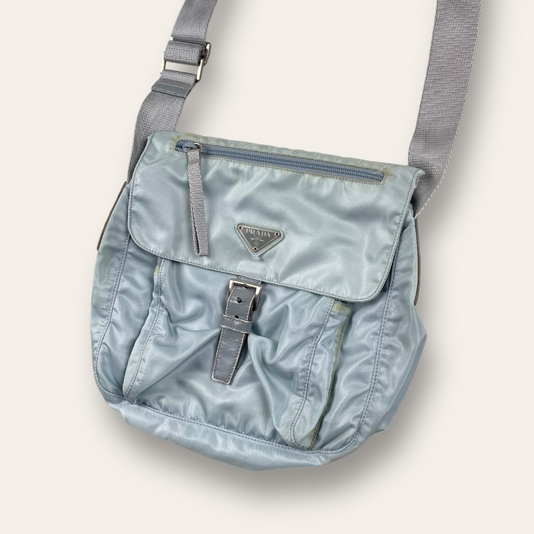 Prada shoulder bag light blue