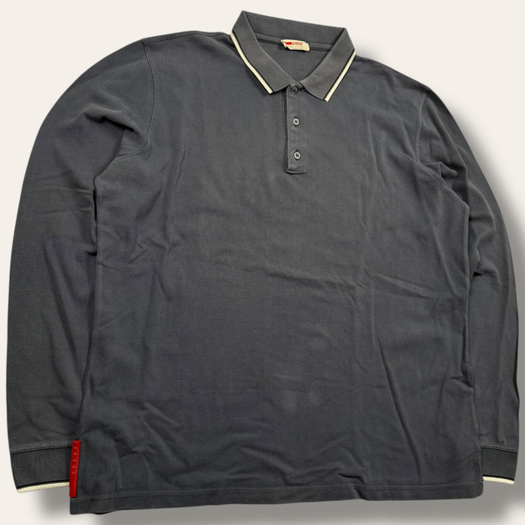 Prada longsleeve polo blue - Large
