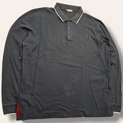 Prada longsleeve polo blue - Large