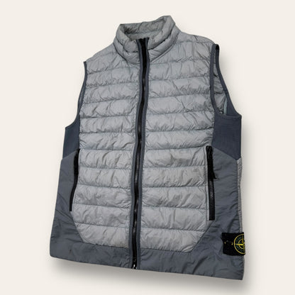 Stone island garmed dyed micro yarn down vest grey - Medium