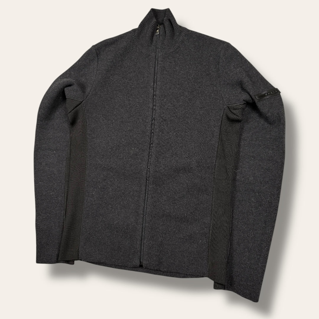 Prada black label zip-up vest black - Small