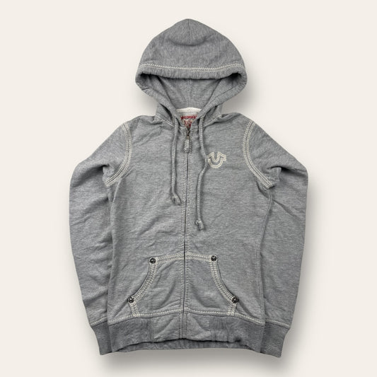 True religion zip-up hoodie grey - Extra small