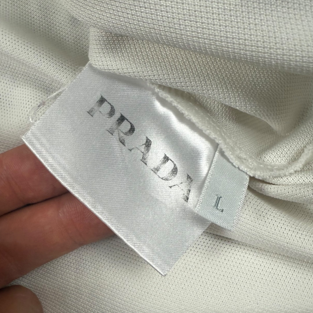 Prada polo shirt white - Large