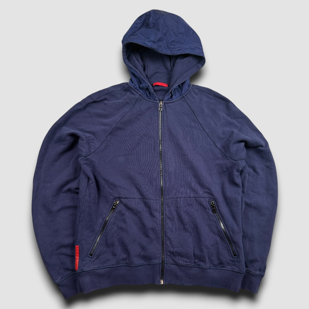 Prada sport zip-up hoodie navy 2008 - Large