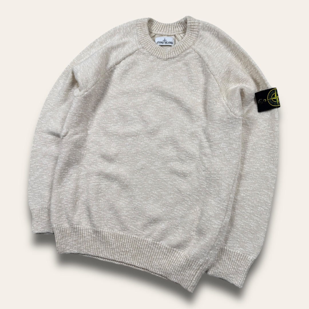 Stone island knitted sweater beige - Small