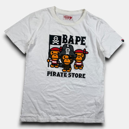 Bape pirates tee white - Small