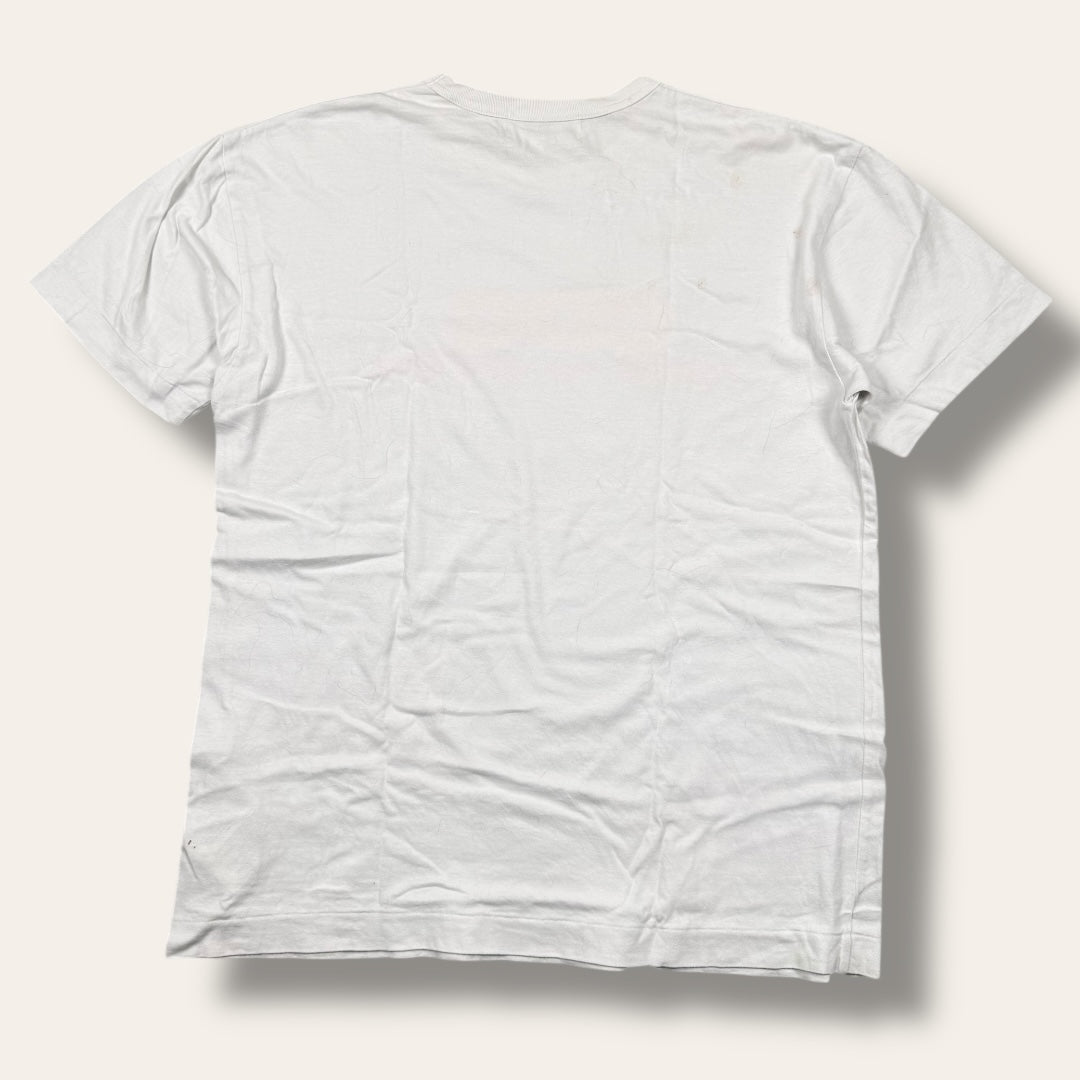 CDG orange tee white - Large