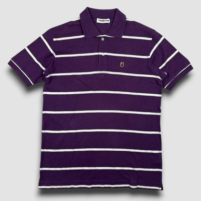 Bape striped polo purple/white - Medium
