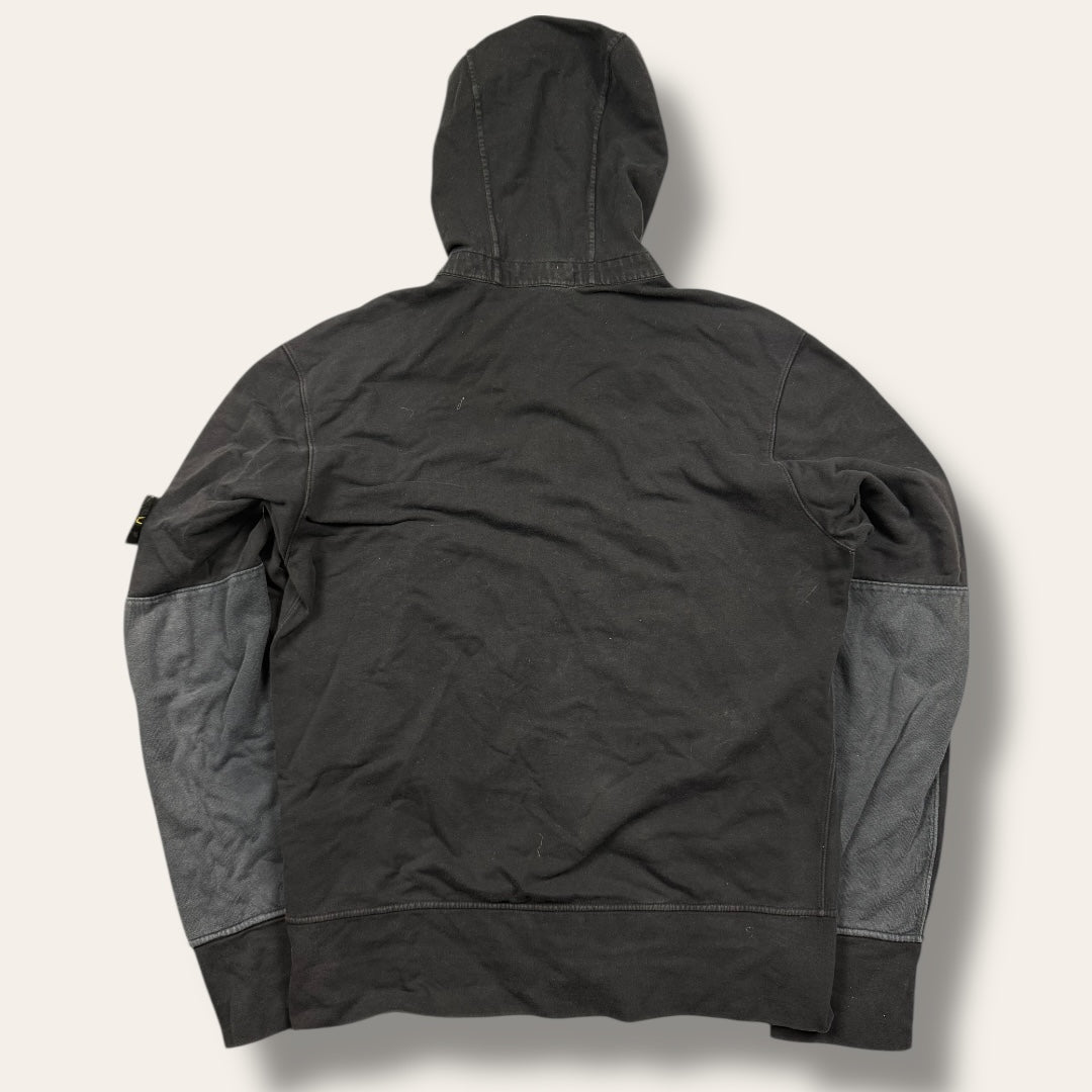 Stone island zip-up vest black/grey - Medium