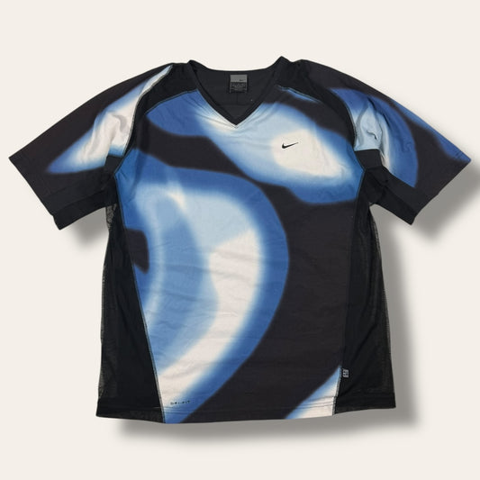 Nike 00’s dri-fit tee black/blue - Large