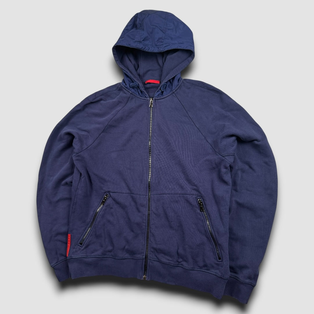 Prada sport zip-up hoodie navy 2008 - Large