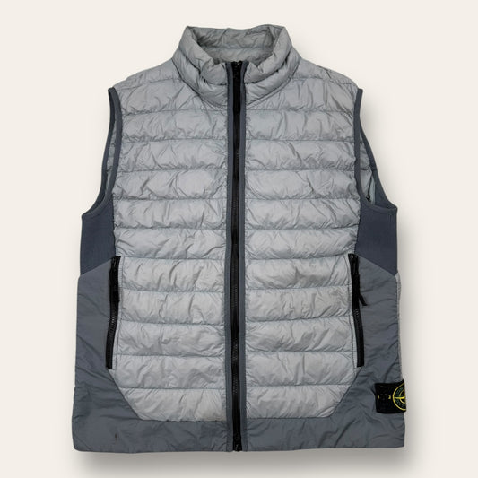 Stone island garmed dyed micro yarn down vest grey - Medium