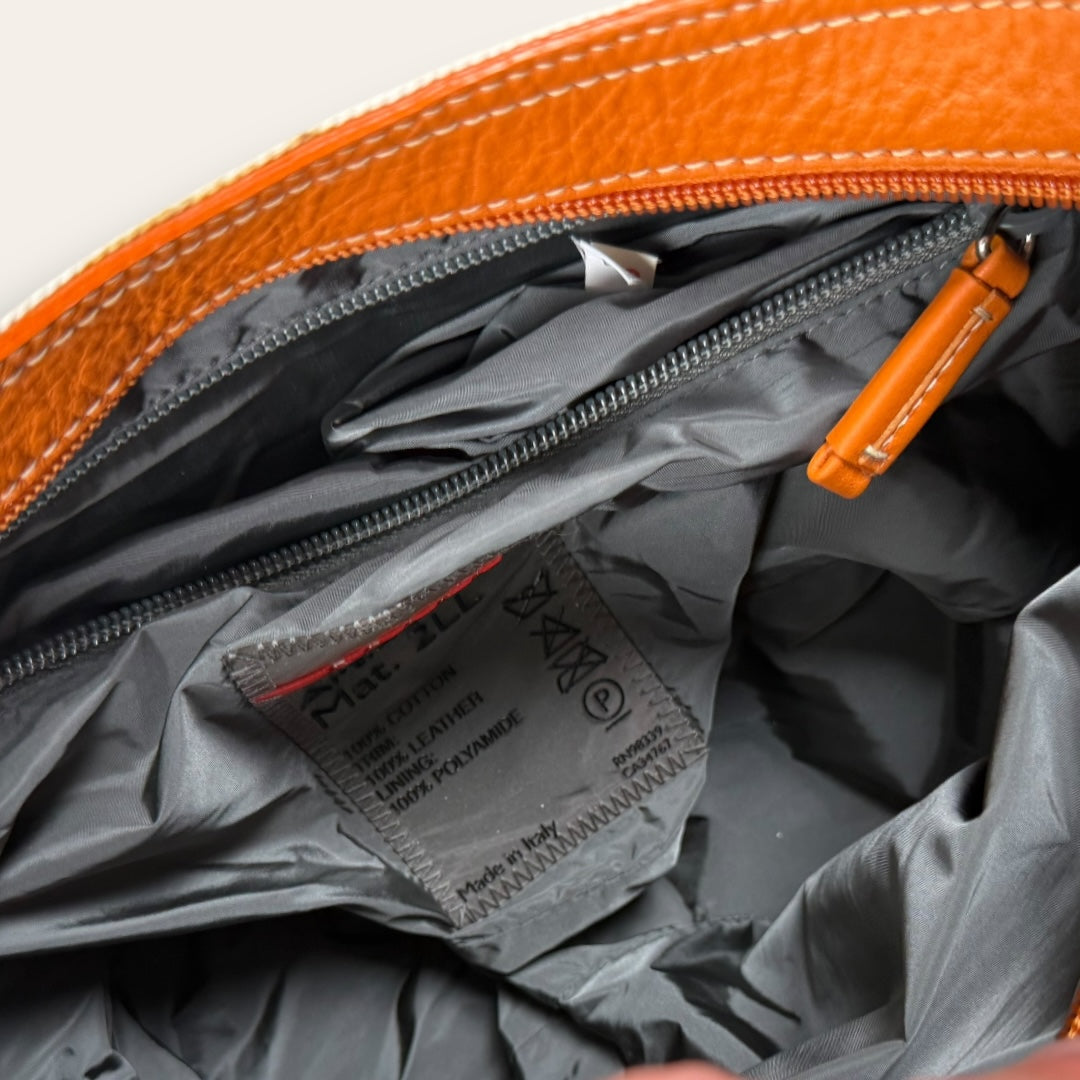 Prada hand bag white/orange
