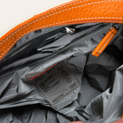 Prada hand bag white/orange