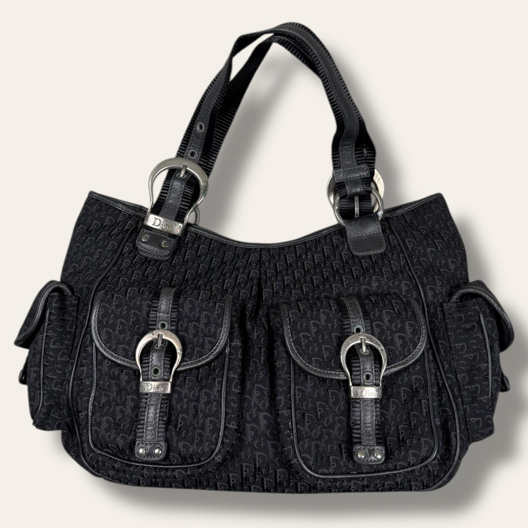 Christian Dior trotter multipocket handbag 2004 black