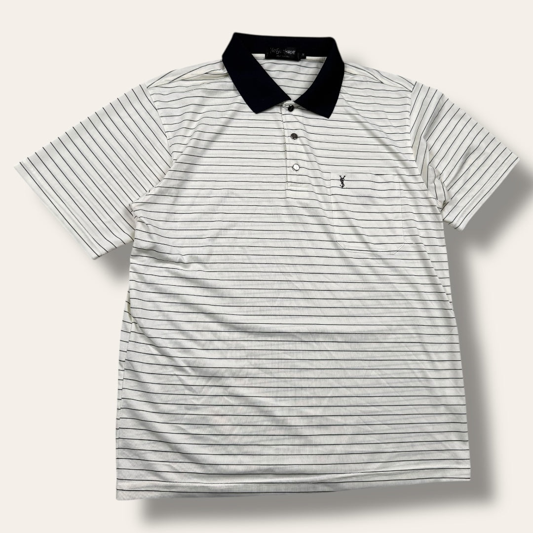 Yves saint laurent polo shirt striped - Medium