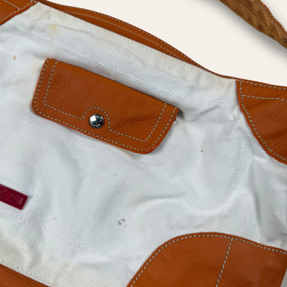 Prada hand bag white/orange