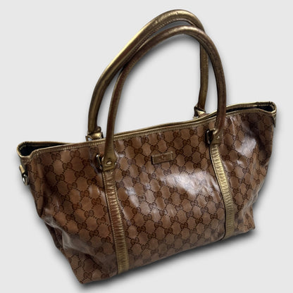 Gucci GG canvas plastific leather