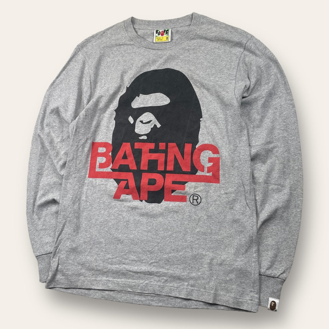 Bape longsleeve grey - small