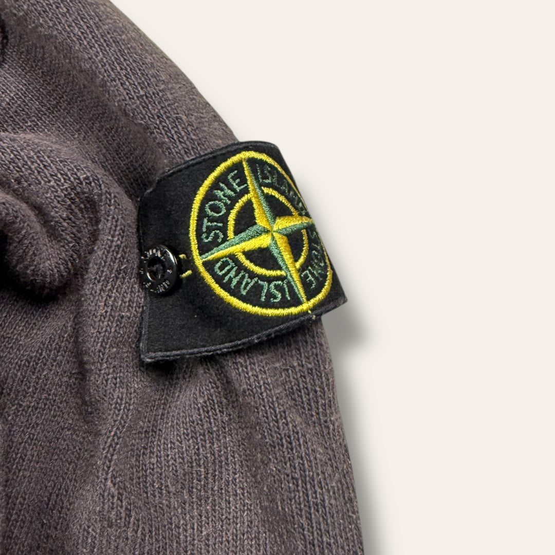 Stone Island zip-up vest brown - Large