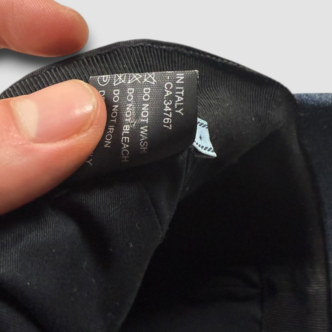 Prada nylon & denim cap black - Medium