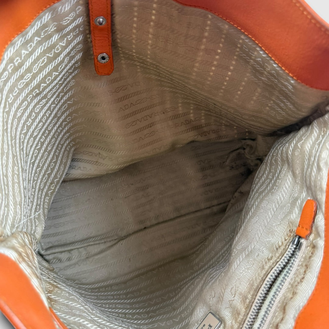 Prada tote bag orange