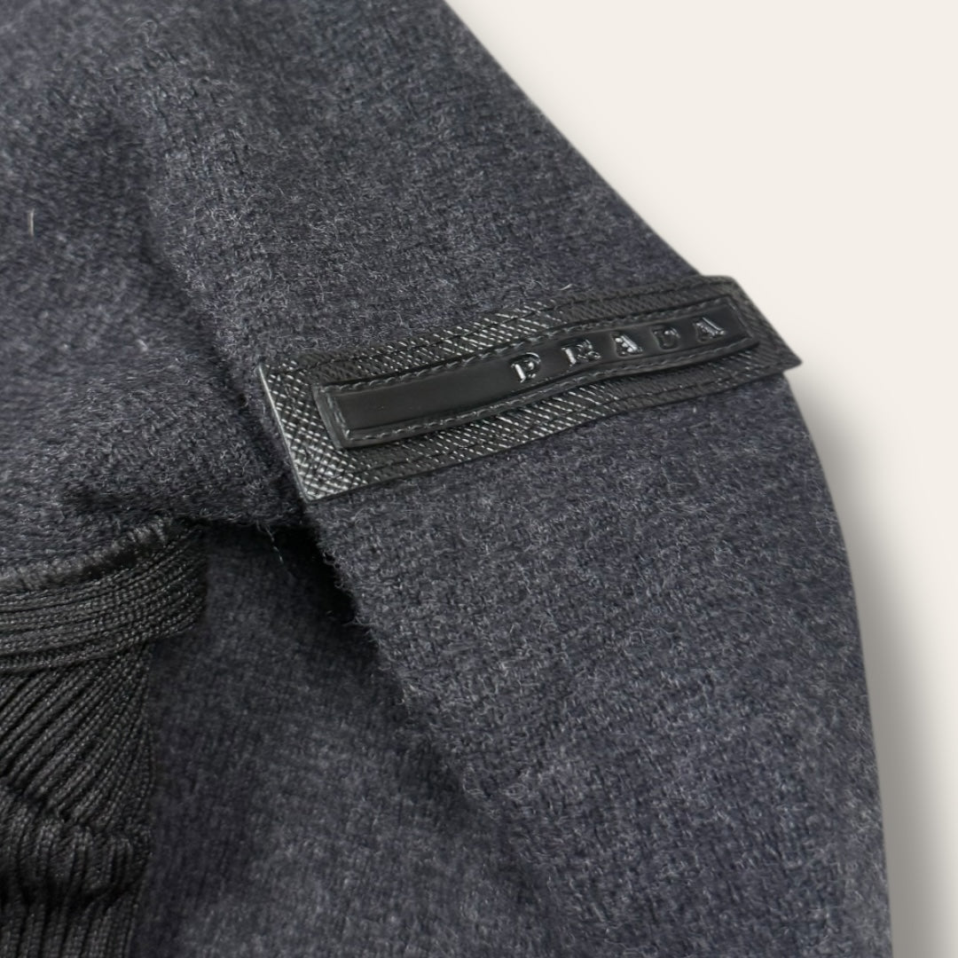 Prada black label zip-up vest black - Small