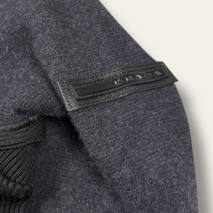 Prada black label zip-up vest black - Small